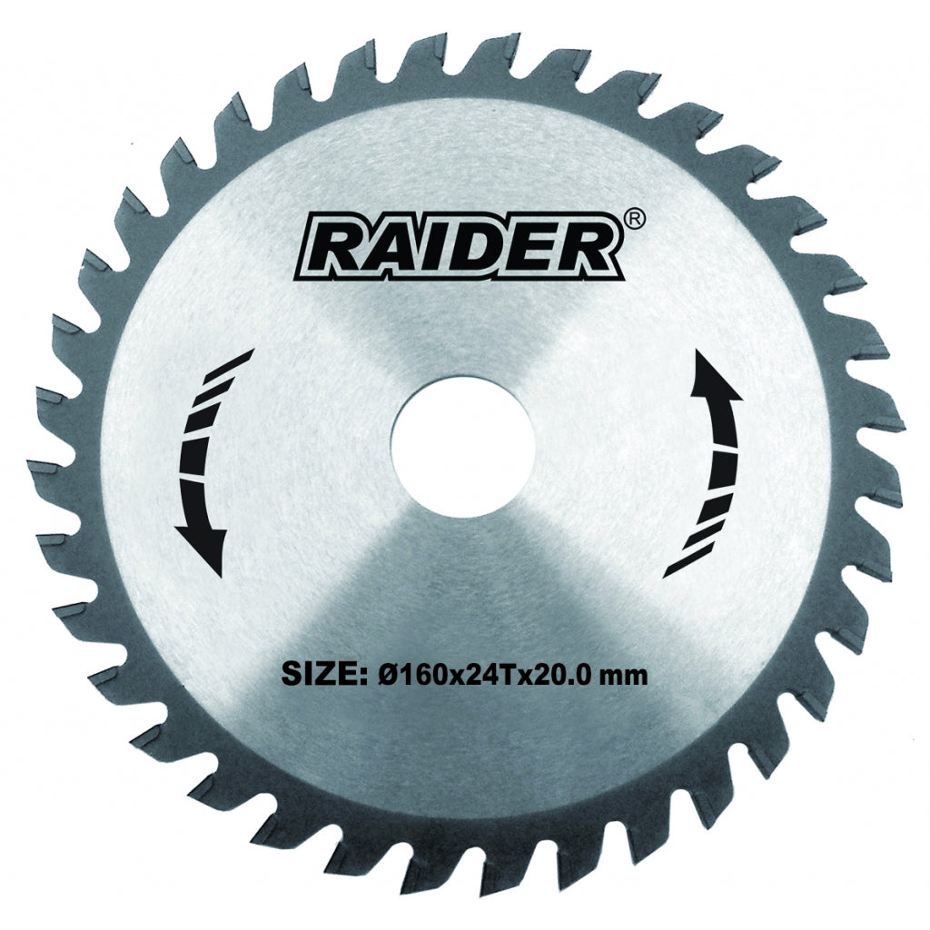 RAIDER Disc circular pentru lemn 160x24Tx20.0mm RD-SB06 Potrivit pentru taierea lemnului Pastile din carburi