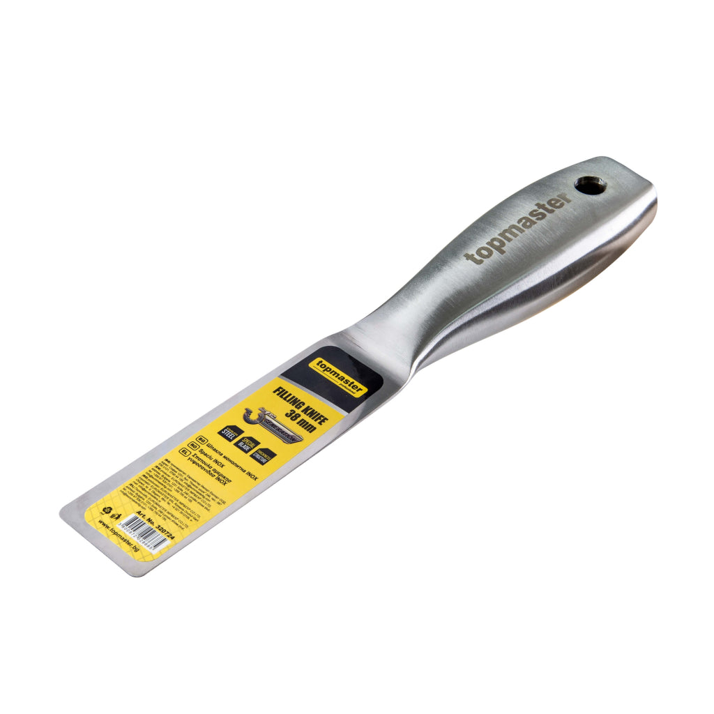 TOP MASTER PRO Spaclu INOX 38mm TMP Grosime redusă pentru o mai bună flexibilitate Colturi rotunjite Tratament termic Finisaj mat