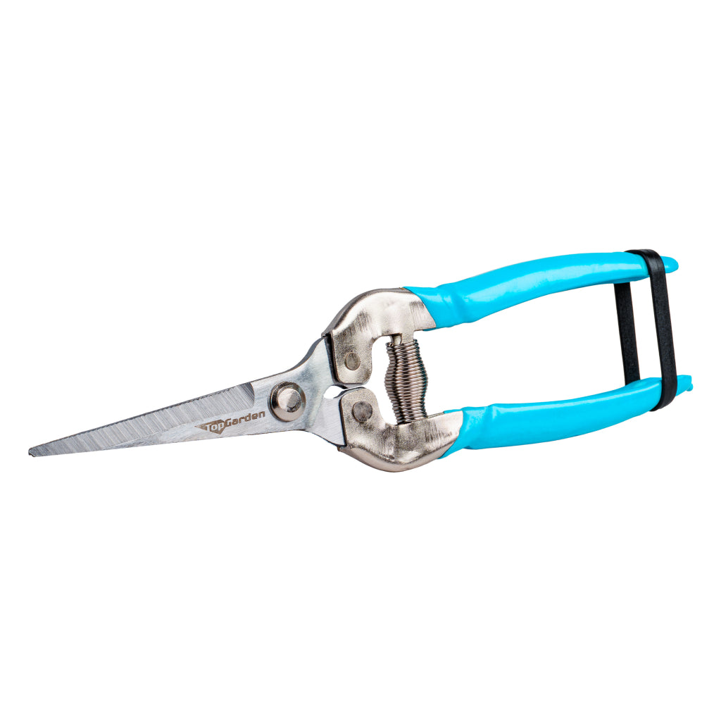 TOP GARDEN Foarfecă pentru flori Mini TG Lamele din oțel cu mangan oferă tăieturi precise și curate de tip bypass – concepute pentru a menține ascuțimea pe terme