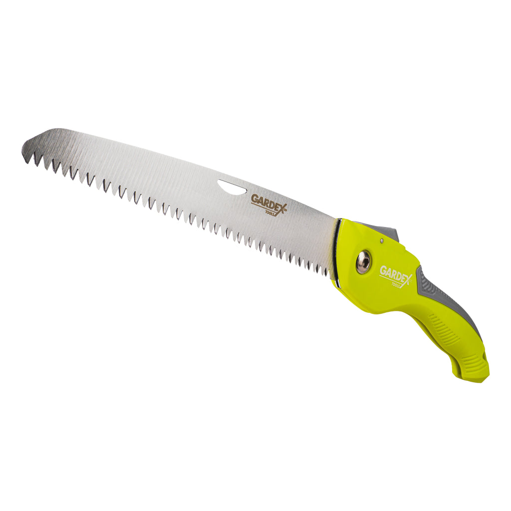 GARDEX Fierăstrău de grădină pliabil FOREST GX FOREST GX este un fierăstrău de grădină pliabil, echipat cu o lamă flexibilă de 210 mm, realizată din oțel japonez SK5,