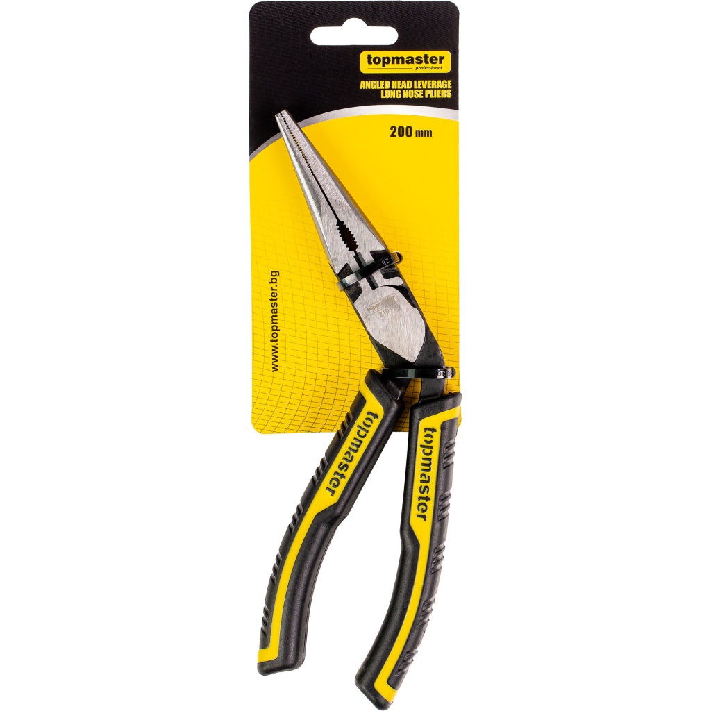 TOP MASTER PRO Cleste varf lung cu cap indoit 200mm TMP Pârghie mare - cu 35% mai puțin efort decât modelul standard Material:otel Cr-Ni Falci cu forma speciala