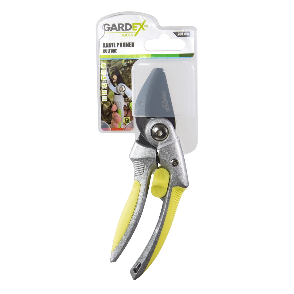 GARDEX Foarfeca pomi cu lama dreapta CULTURE GX Pentru taierea plantelor uscate Lame din oțel japonez SK5 călit Lame acoperire cu teflon Mânere cauciucate TPR pentru co