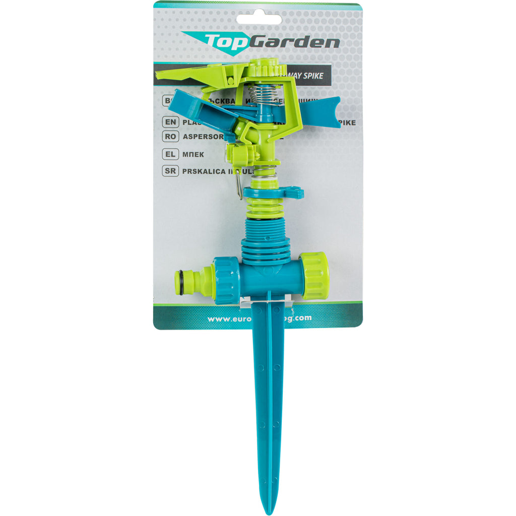 TOP GARDEN Aspersor cu impuls-1 mufa TG Posibilitate de conectare in serie Directie de pulverizare reglabila