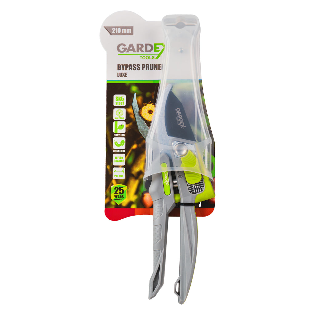 GARDEX Foarfeca tip bypass LUXE GX Lamă din oțel japonez SK5 acoperită cu teflon