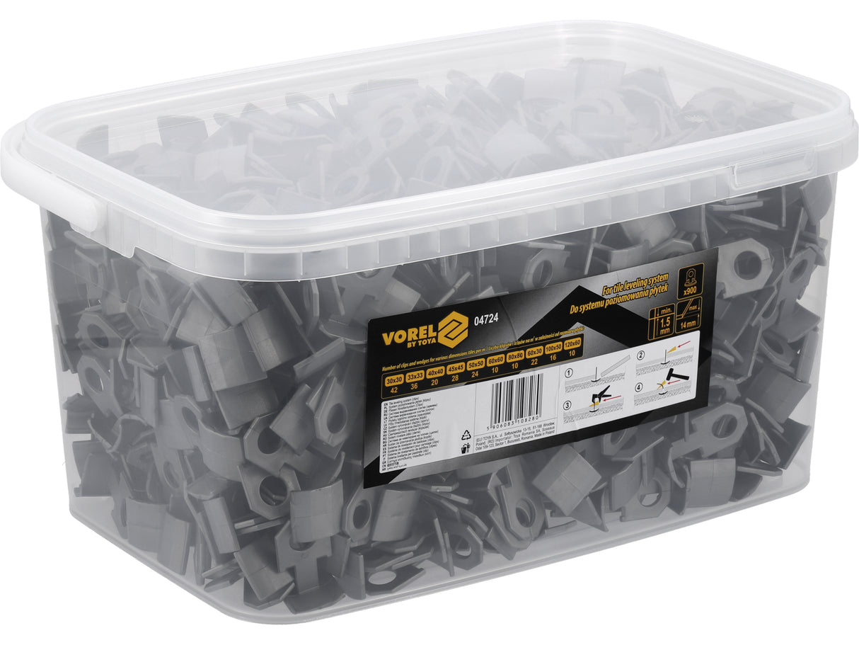 CLIPS 1.5MM PENTRU VOREL 04724 SISTEM NIVELARE PLACI, 900 BUC