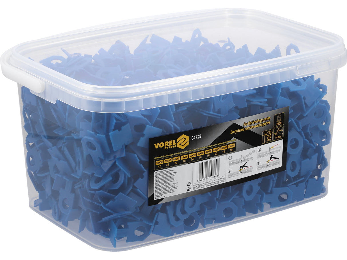 CLIPS 2MM PENTRU VOREL 04729 SISTEM NIVELARE PLACI, 900 BUC