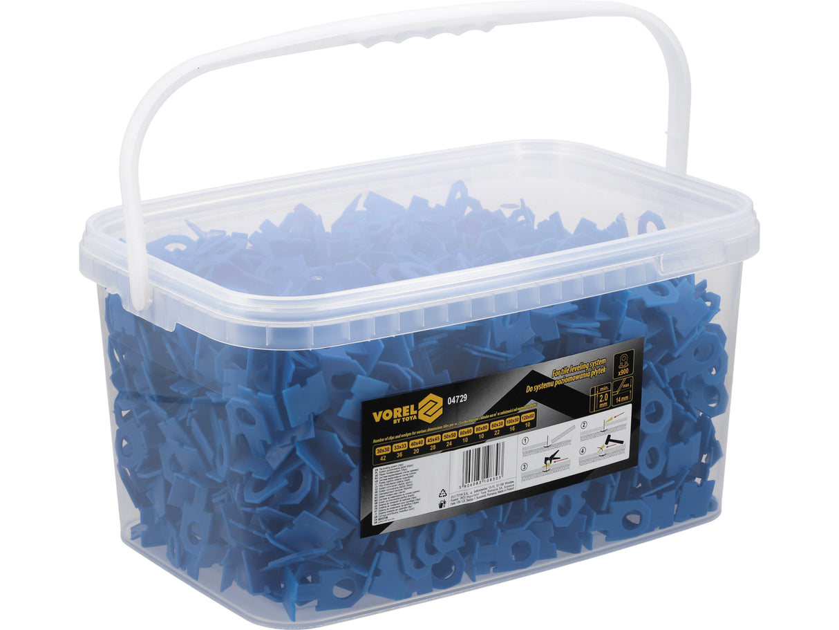 CLIPS 2MM PENTRU VOREL 04729 SISTEM NIVELARE PLACI, 900 BUC