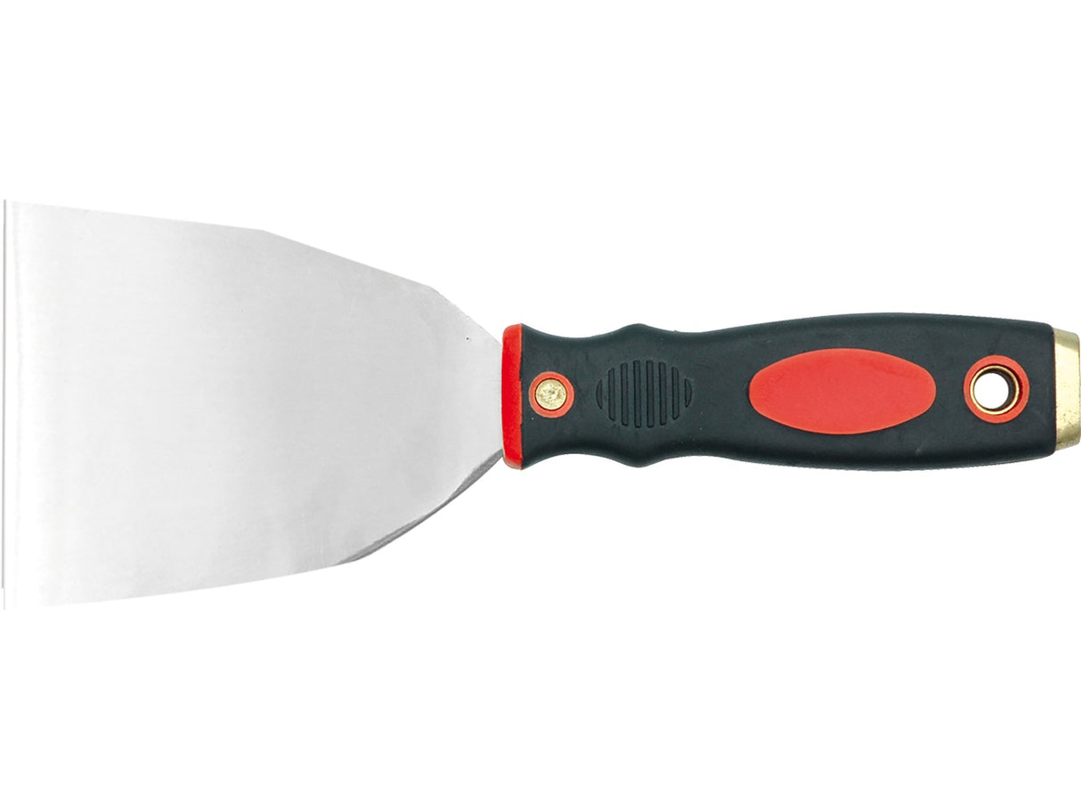 VOREL 05906 ROZSDAMENTES ACÉL SPATULÁT, KÉTSZÍNŰ NYÉLLEL ÉS RÉZ BETÉTTEL, 10 CM