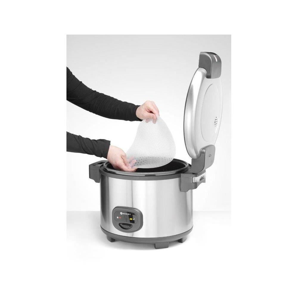 Fierbator & incalzitor Hendi pt. orez, 5.4 lt, 455x455x(H)380 mm, 1950 W, 230 V