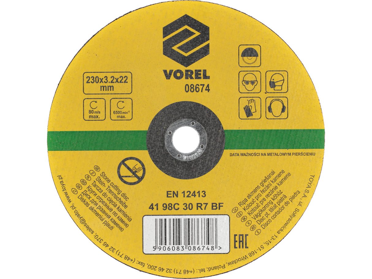 DISC TAIAT PIATRA VOREL 08674 230X3,2X22MM