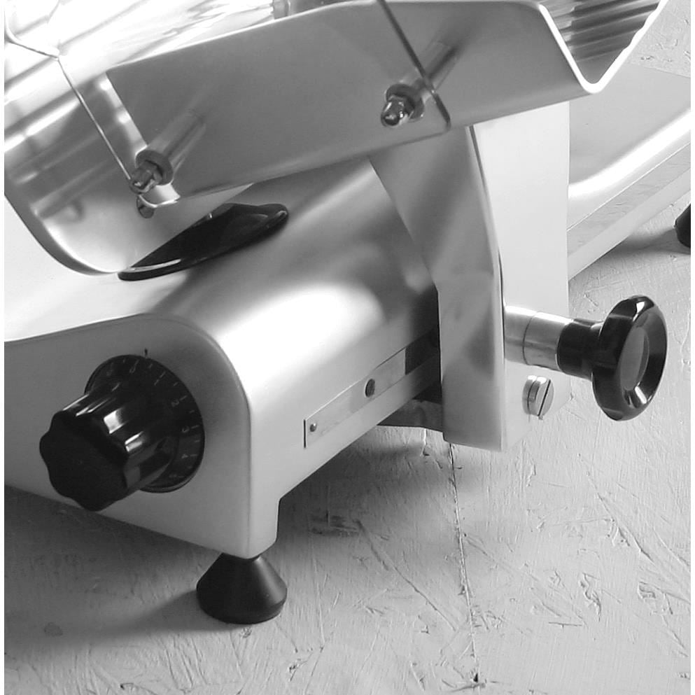 Feliator electric profesional, diametru lama 19,5 cm, Hendi Profi Line 195, grosimea taiere reglabila 1-12 mm, 200 W, carcasa aluminiu