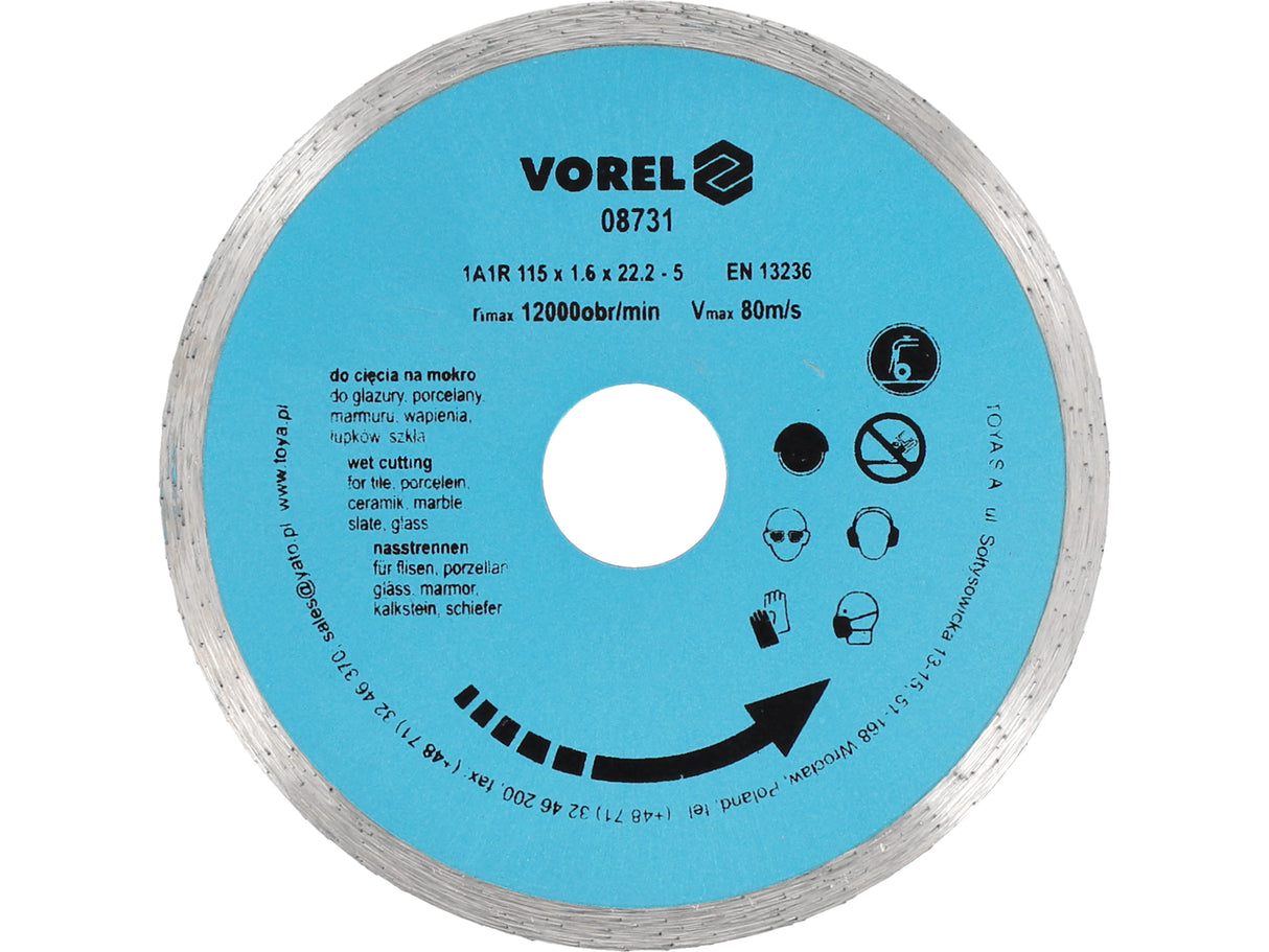 DISC DIAMANTAT 115MM VOREL 08731