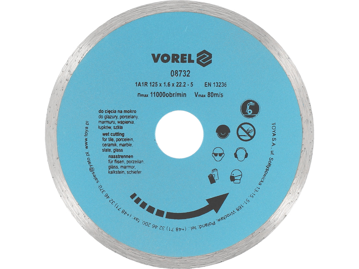 DISC DIAMANTAT 125MM VOREL 08732