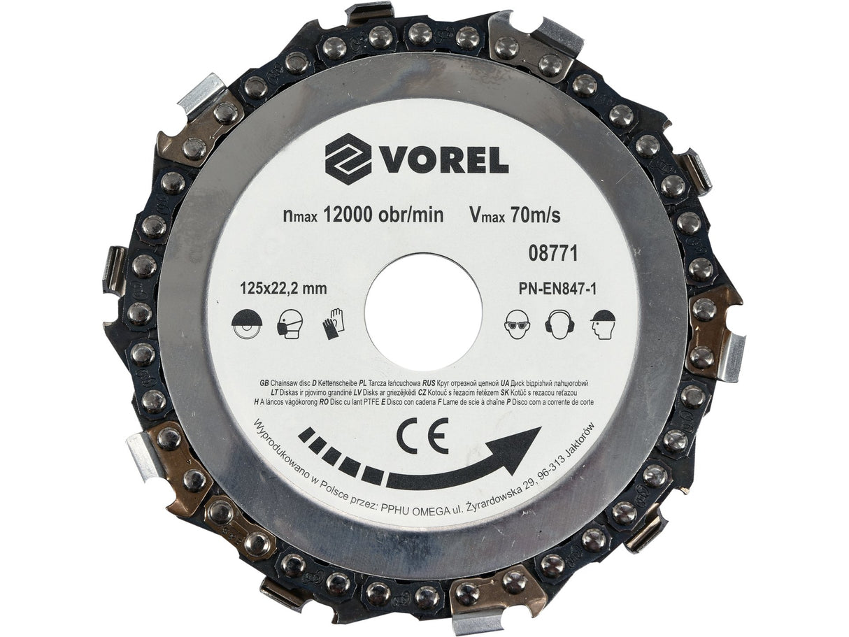 DISC CIRCULAR PENTRU VOREL 08771 LEMN 125 MM