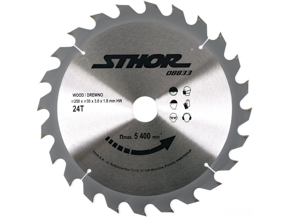 STHOR KÖR TÁRCSA 08833 FÁHOZ 250X30X3.0MM T24