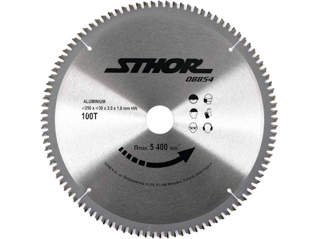 DISC FIERASTRAU CIRCULAR STHOR 08854 PENTRU ALUMINIU D250 T100 D30