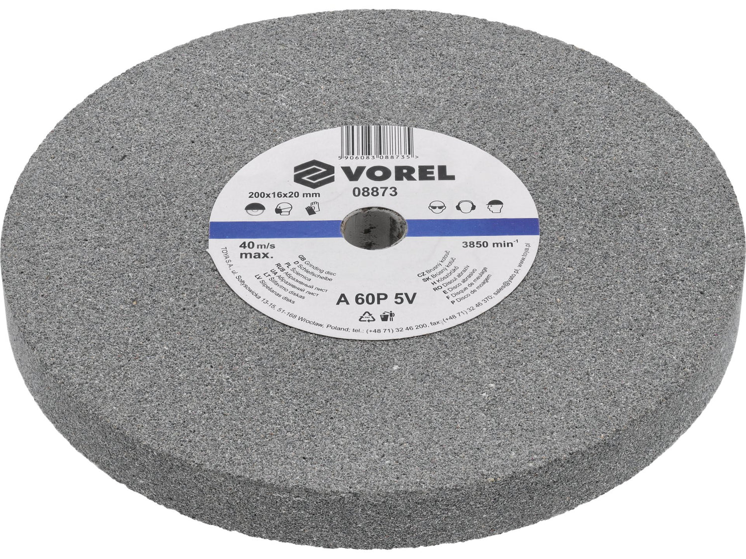 CSISZOLÓ TÁRCSA VOREL 08873 ADI CSISZOLÓHOZ 200X16X20MM