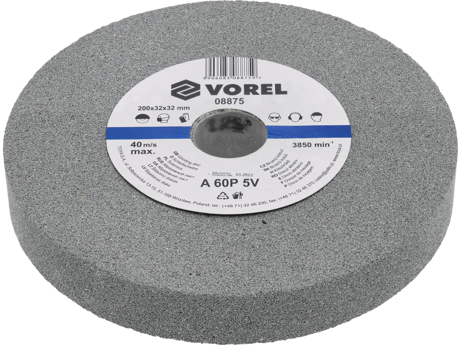 CSISZOLÓTÁRCSA VOREL 08875 ADI CSISZOLÓHOZ 200X32X30MM