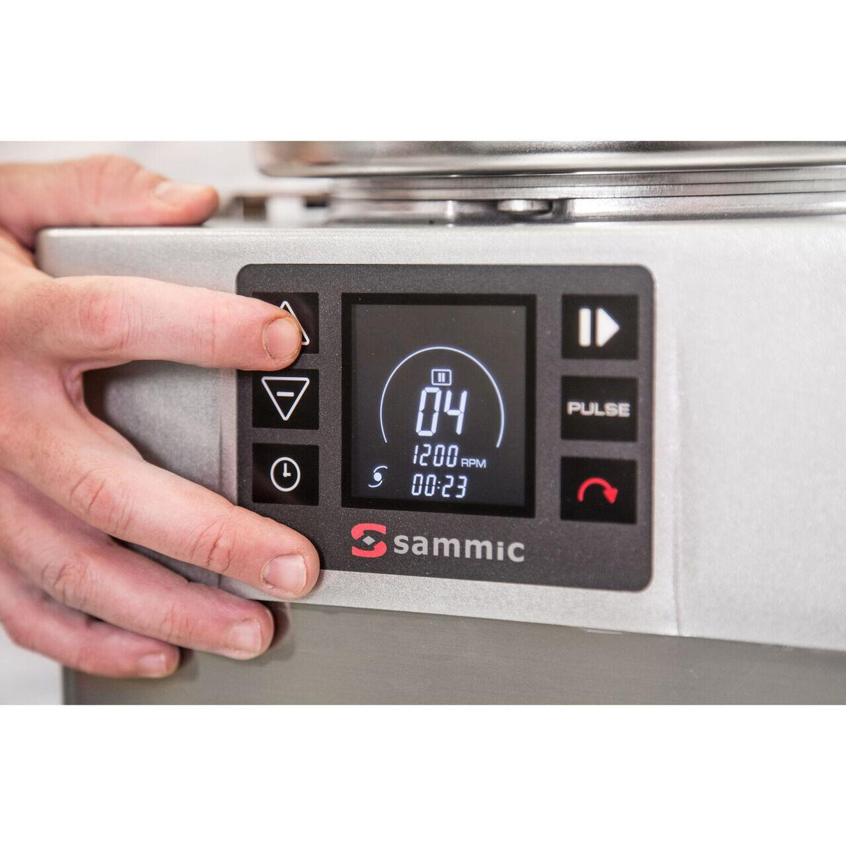 Taietor-emulsificator electric profesional pentru legume, SAMMIC KE-5V, 10 viteze intre 385-3000 rpm, putere 1250W, capacitate 5,5 litri