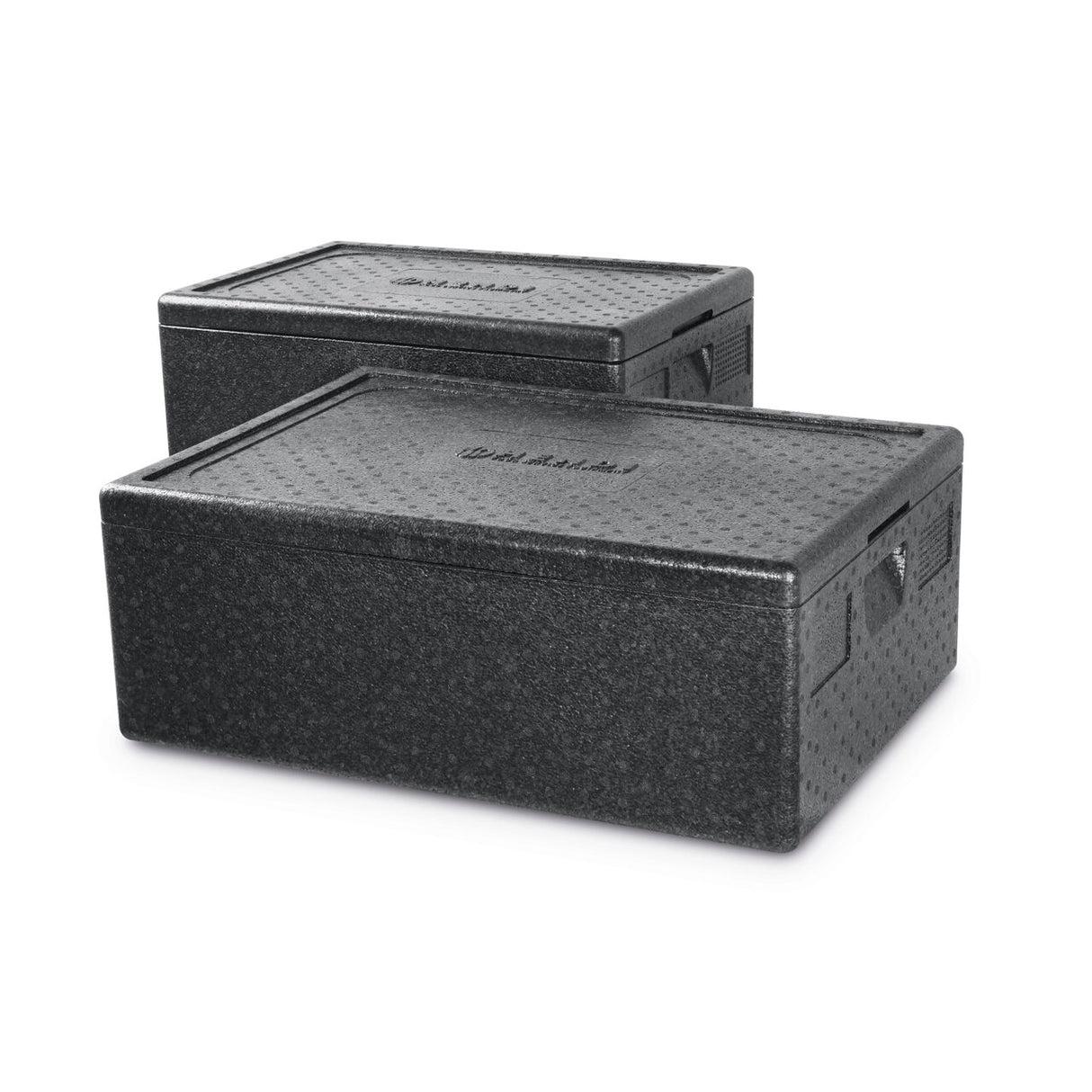Cutie termoizolanta pentru transport, 21 lt, interior 350x350x(H)175 mm, exterior 410x410x(H)240 mm, Hendi Kitchen Line, spuma polipropilenica