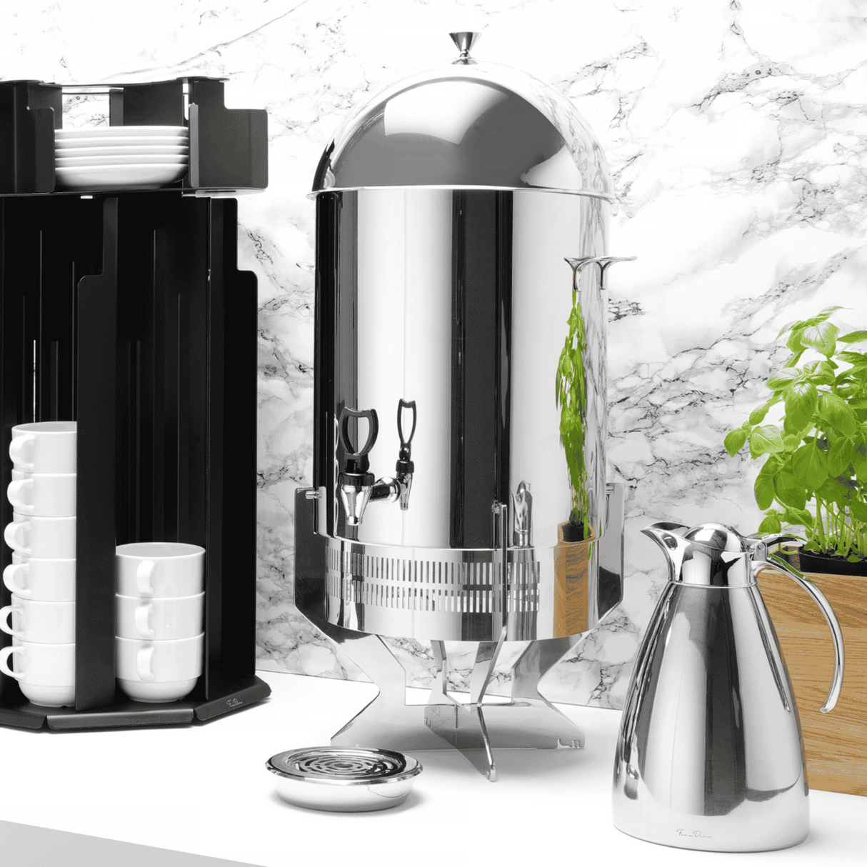Dispenser de cafea cu inductie Skiathos, 16l, 300 x 300 x 650 mm Fine Dine