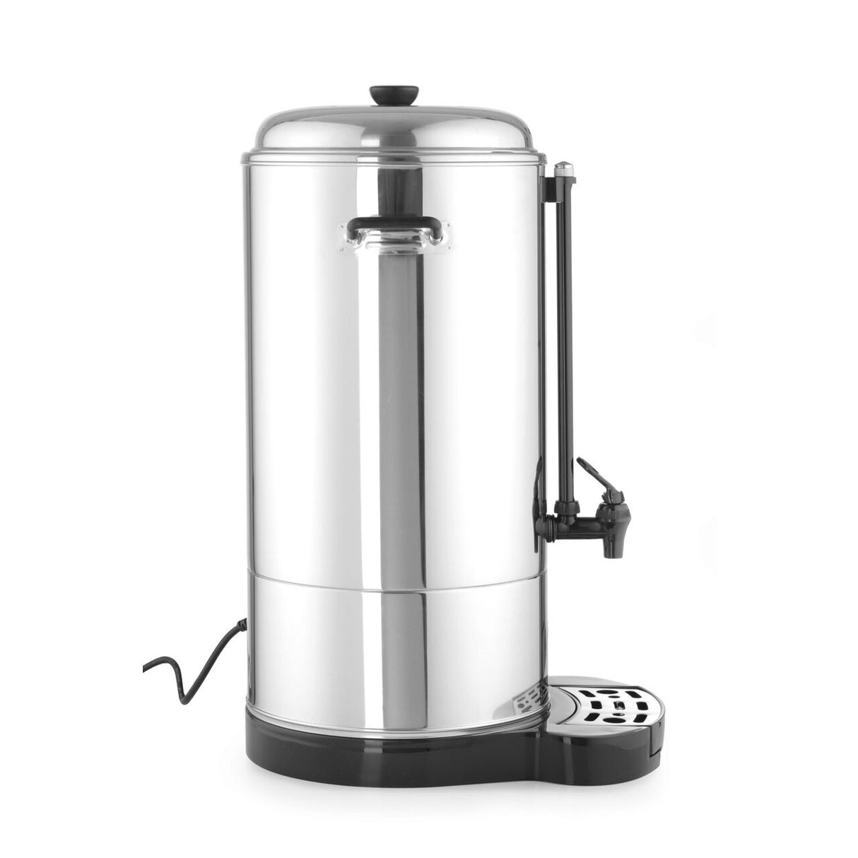 Percolator / cafetiera profesionala, 6lt, Hendi, cu pereti dubli din inox, 1500W, diam. 241x (H)480 mm, robinet anti-picurare, temperatura ajustabila pana la 100 C, filtru incorporat pentru cafea macinata