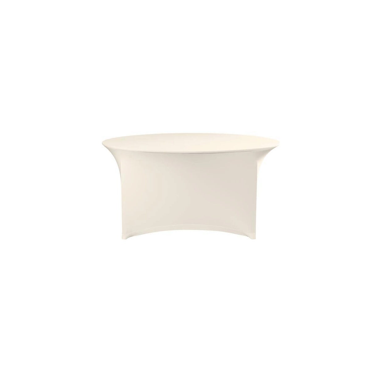Fata de masa Symposium, Hendi, diametru 180cm, crem, 90% poliester 10% elastan