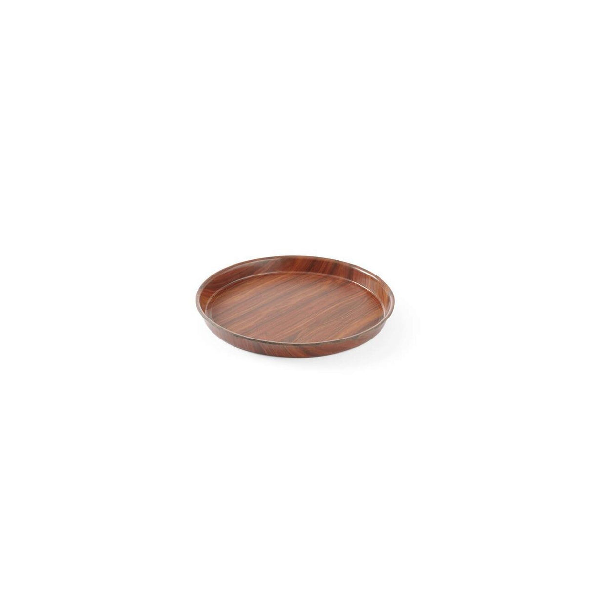 Tava Hendi pentru servire imitatie lemn rotunda, cu margine inalta 420 mm