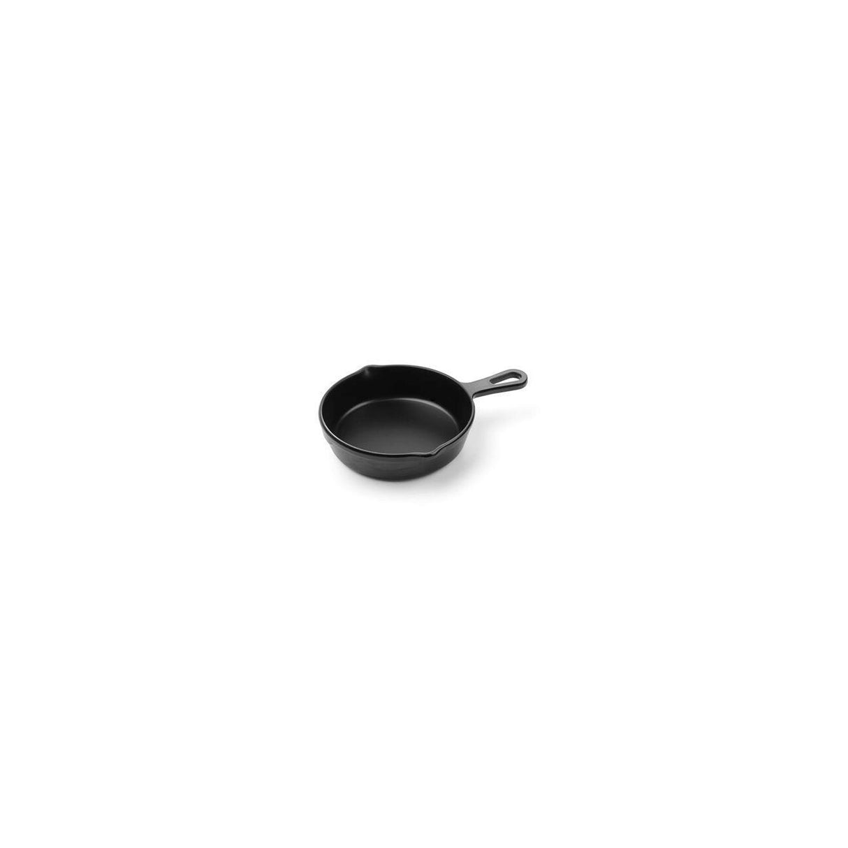 Bol servire, forma mini-tigaie cu maner,, 162x121x(H)30 mm, melamina neagra, Hendi Little Chef