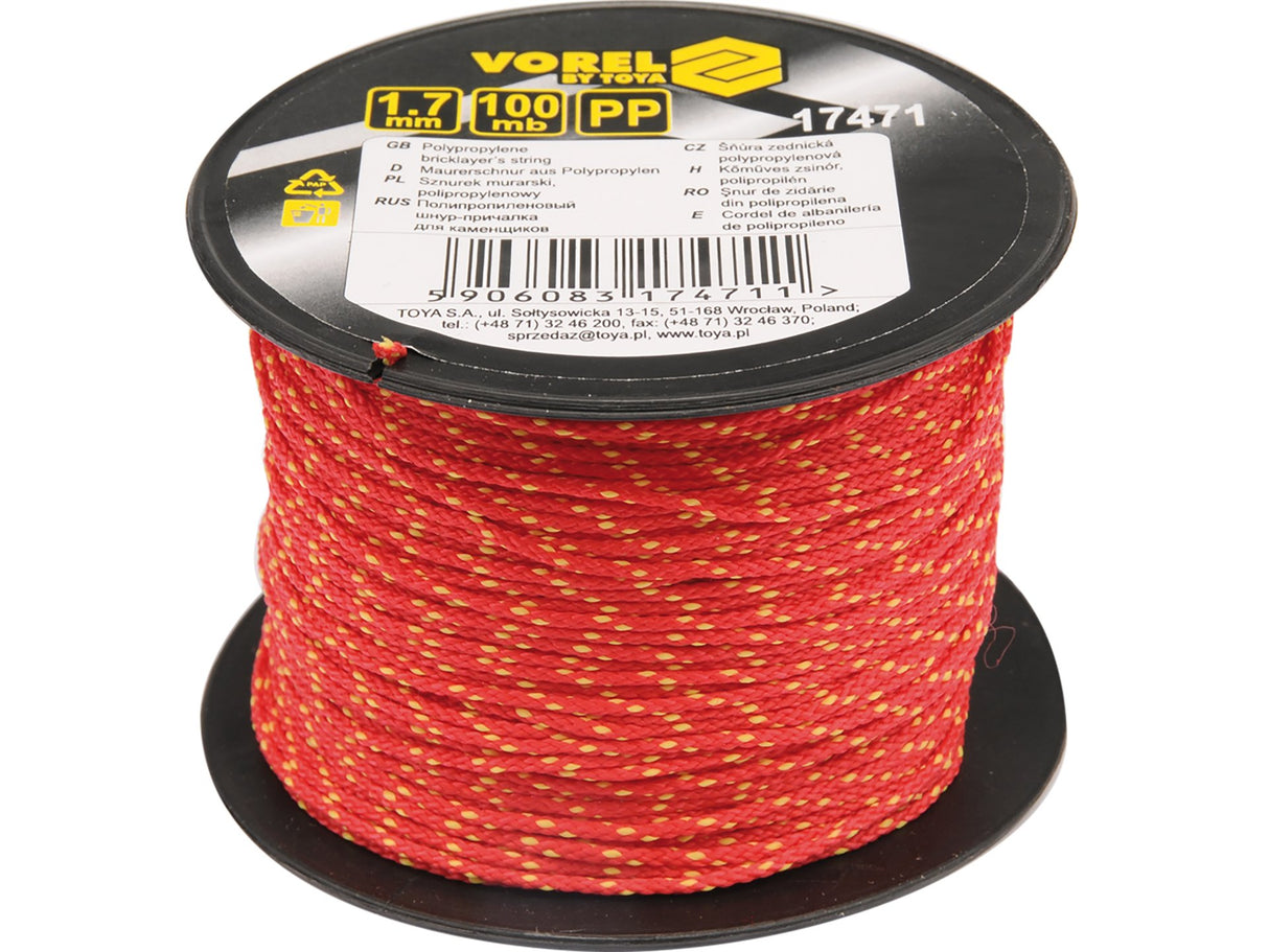 SFOARA PENTRU CONSTRUCTII VOREL 17471 DIN PP, 1.7MM, 100M