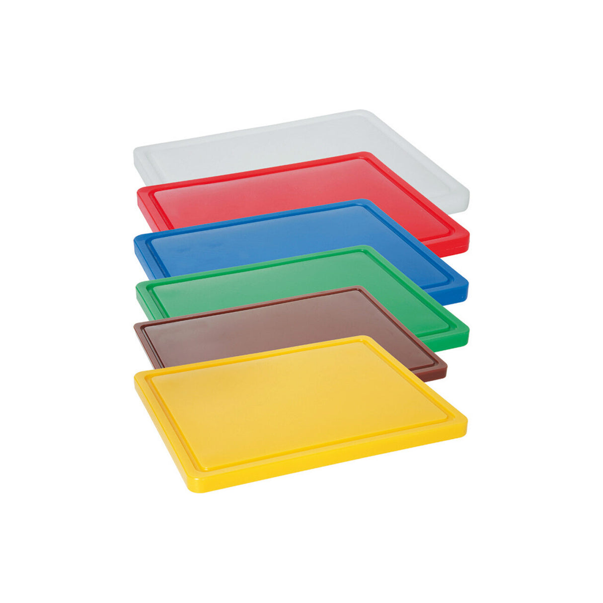 Tocator maro, 26.5x32.5x(H)1.2 cm - GN1/2, cu sant de scurgere, polietilena HDPE 500, respecta normele de igiena HACCP, Hendi