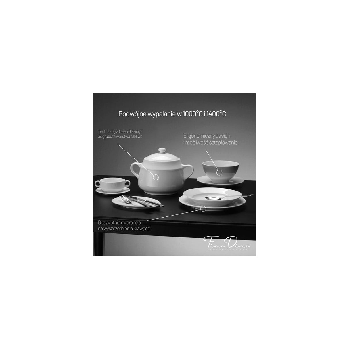 Farfurie ceramică cu margine înaltă Pure, 210mm Fine Dine