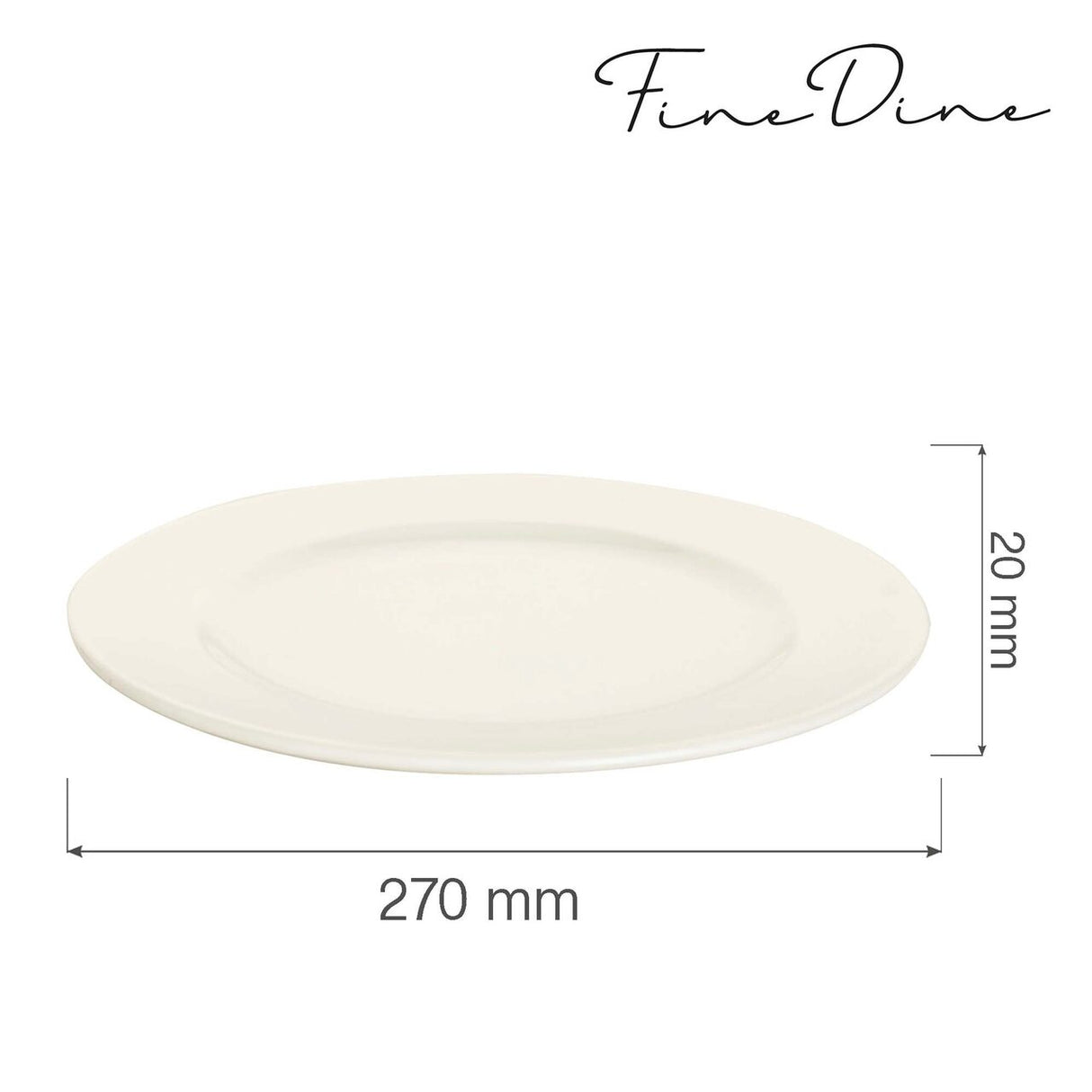 Farfurie Fine Dine, Crema 270 mm