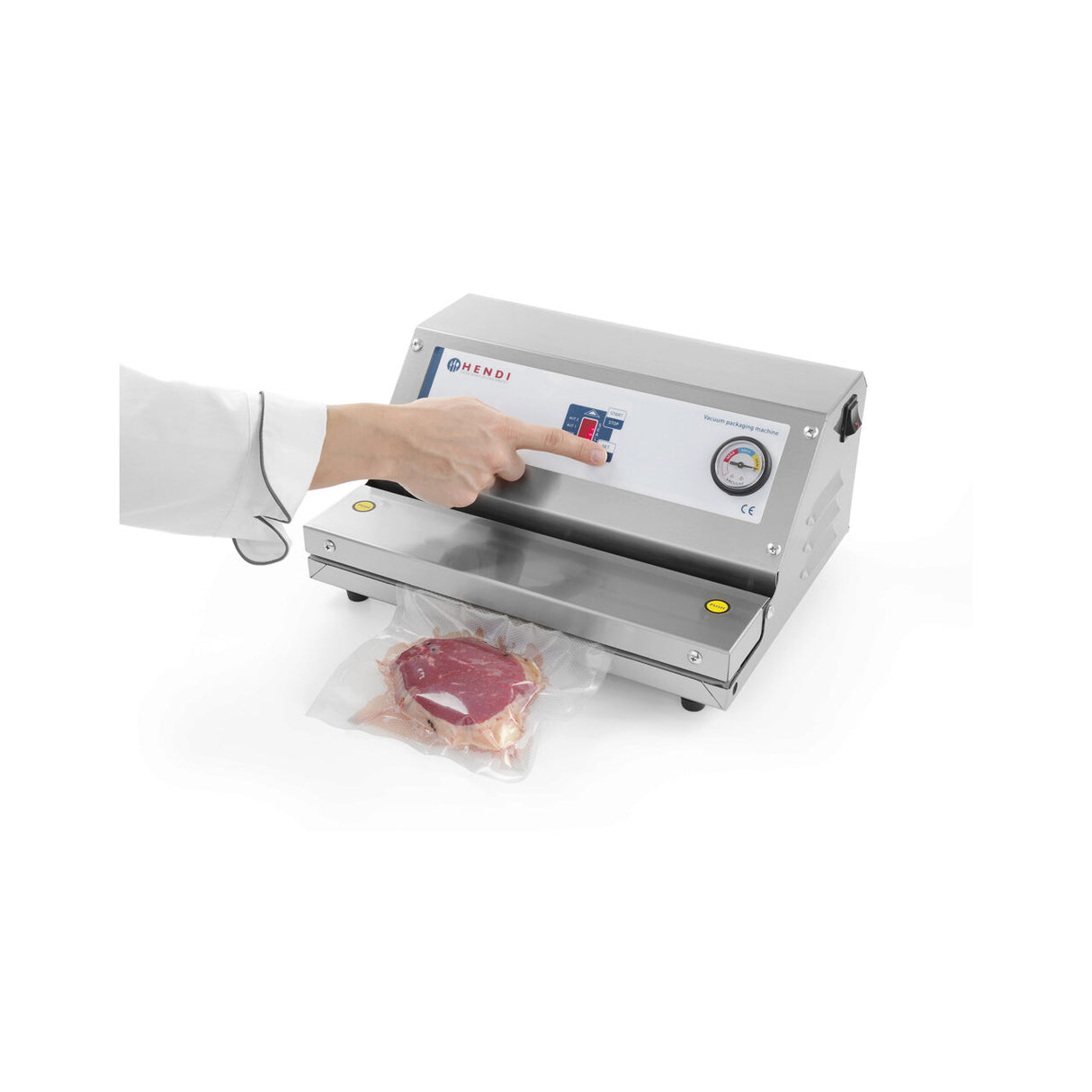 Set 100 pungi vacuum, netede, 160x230 mm, Hendi, 2 straturi, 65 microni, filtru UV