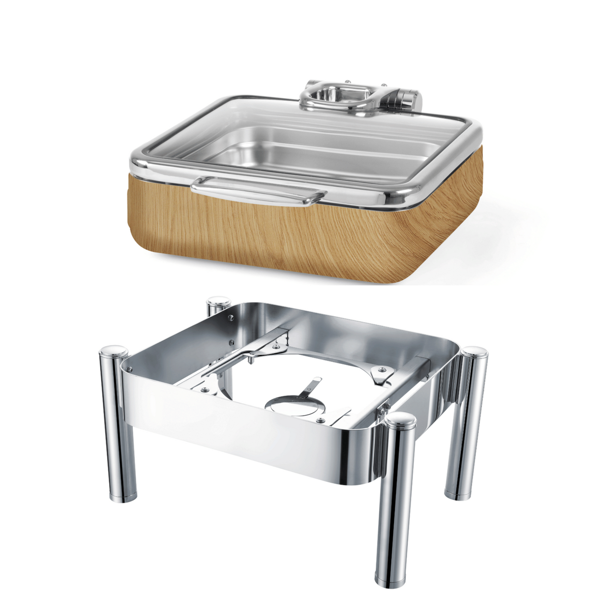 Încălzitor cu inducție GN 2/3 cu capac din sticlă De Luxe Madeira, Fine DIne