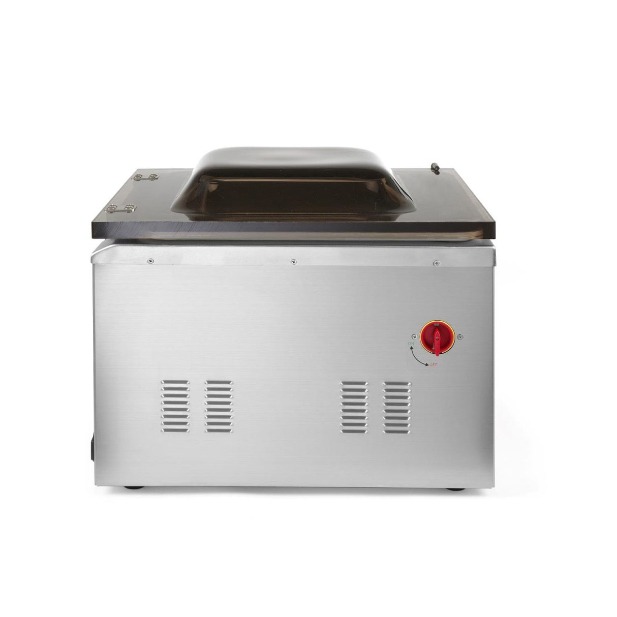Aparat profesional de vidat cu camera 1000 W, banda sigilare 410 mm, latime 3 mm, timp si ciclu de sigilare ajustabile, Inox, display digital, Hendi Profi Line, 505x567x(h)465 mm