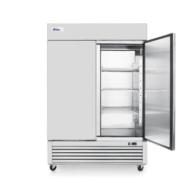 Frigider profesional ARKTIC by Hendi Kitchen Line cu 2 usi 1300 L 1382x800x(H)2100 mm otel inoxidabil -5/+5°C 6 rafturi potrivite pentru GN 2/1