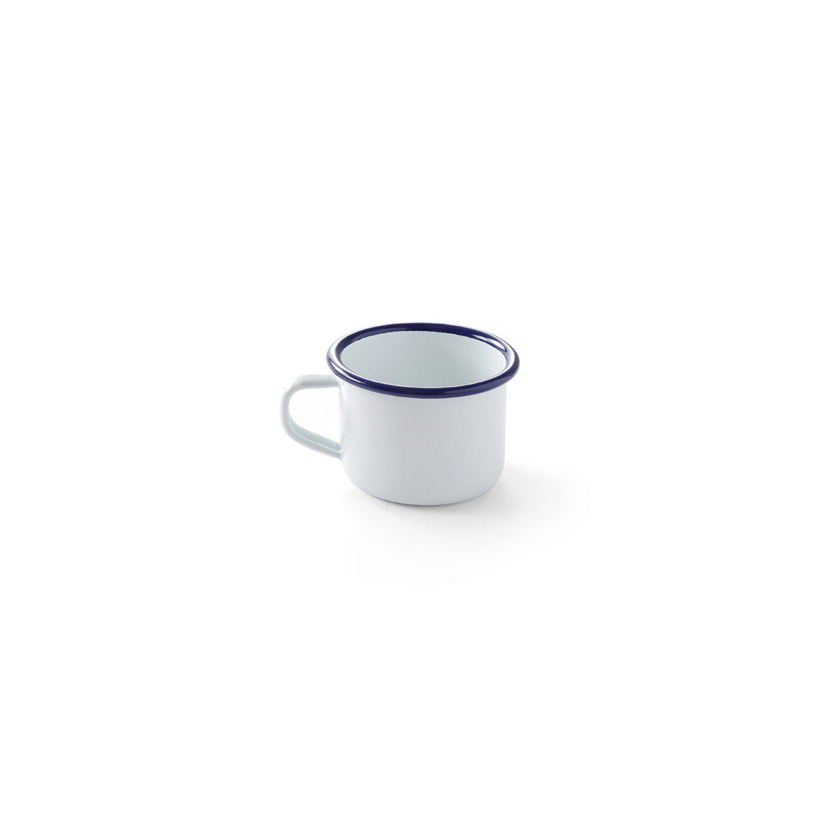 Ceasca emailata 120 ml, 70x(H)50 mm, model traditional alb / albastru, Hendi