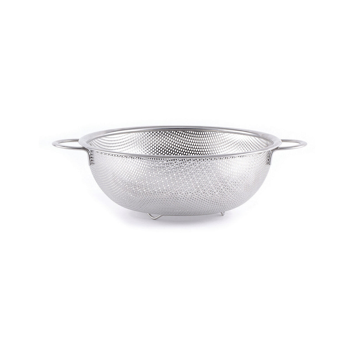 Colander Hendi, otel inoxidabil, cu baza si 2 manere, perforat, 285x(H)115 mm