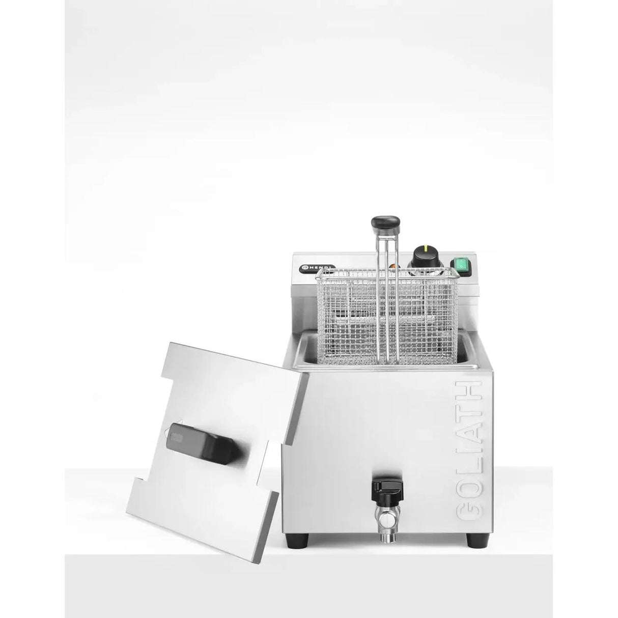 Friteuza electrica cu scurgere 10L Goliath Hendi, 10Kw, 400v, 299x584x(H)375mm