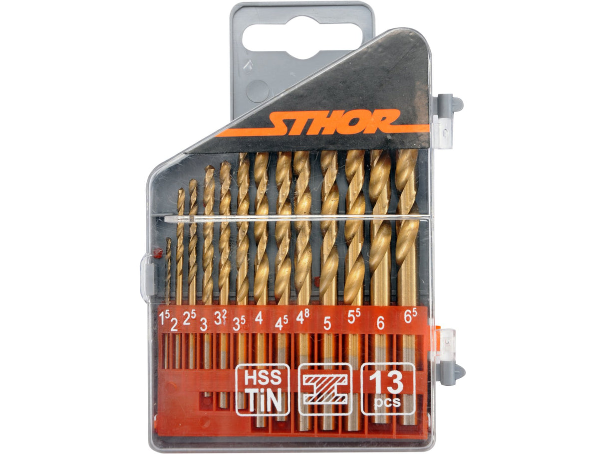 SET BURGHIE PENTRU STHOR 22300 METAL HSS - TITAN 1,5-6,5MM, 13 BUC