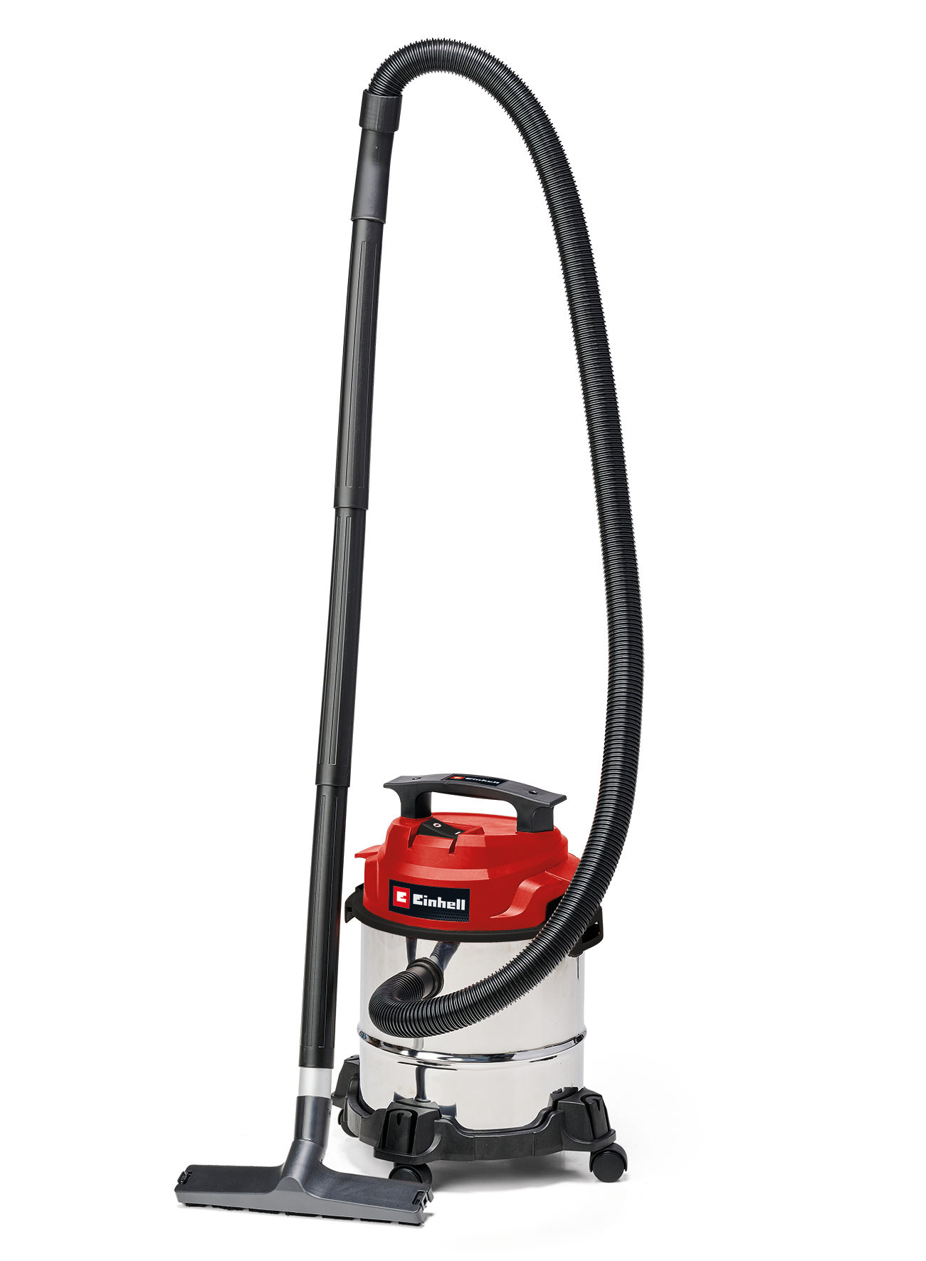 Einhell TC-VC 1812 S száraz/nedves porszívó (1250 lóerő, 36 mm-es tömlőrendszer, 12 literes rozsdamentes acél tartály, habszűrő, meghosszabbított fúvókák)
