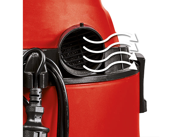 Einhell TC-VC 1825 száraz/nedves porszívó (1250 W, 25 literes tartály, lefújó csatlakozó, műanyag tömlővel/szívócsővel, szőnyegekhez/sima padlókhoz + résekhez való fúvókákkal, hosszú élettartamú/habszűrővel)