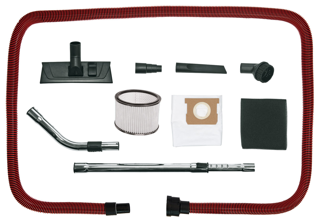 Aspirator umed/uscat Einhell TE-VC 2340 SACL, 1500 W, 225 mbar, raza de operare 9 m, filtru plisat HEPA inclusiv sistem de curatare a filtrului, recipient de 40 l, clasa de protectie la praf L, priza automata de 1900 W