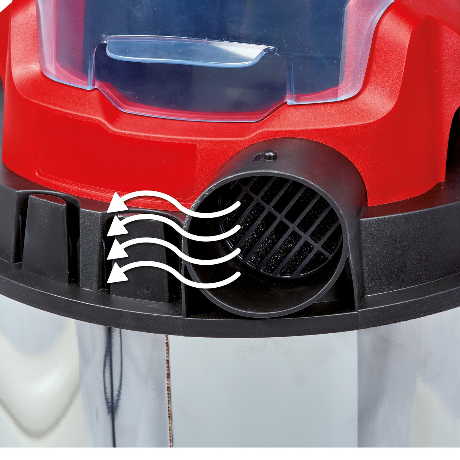 Einhell TC-VC 18/20 Li S-Solo Power X-Change akkus száraz/nedves porszívó (18 V, 20 literes rozsdamentes acél görgők, tartozéktartó különféle szűrőkkel és fúvókákkal, akkumulátor nélkül)