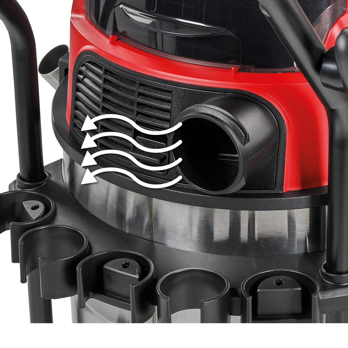 Einhell TE-VC 36/30 Li S-Solo Power X-Change akkus száraz/nedves porszívó (36 V, 30 l, 150 mbar, ECO / BOOST, 2,5 m szívótömlő, szűrők és fúvókák választékával együtt, akkumulátor nélkül)