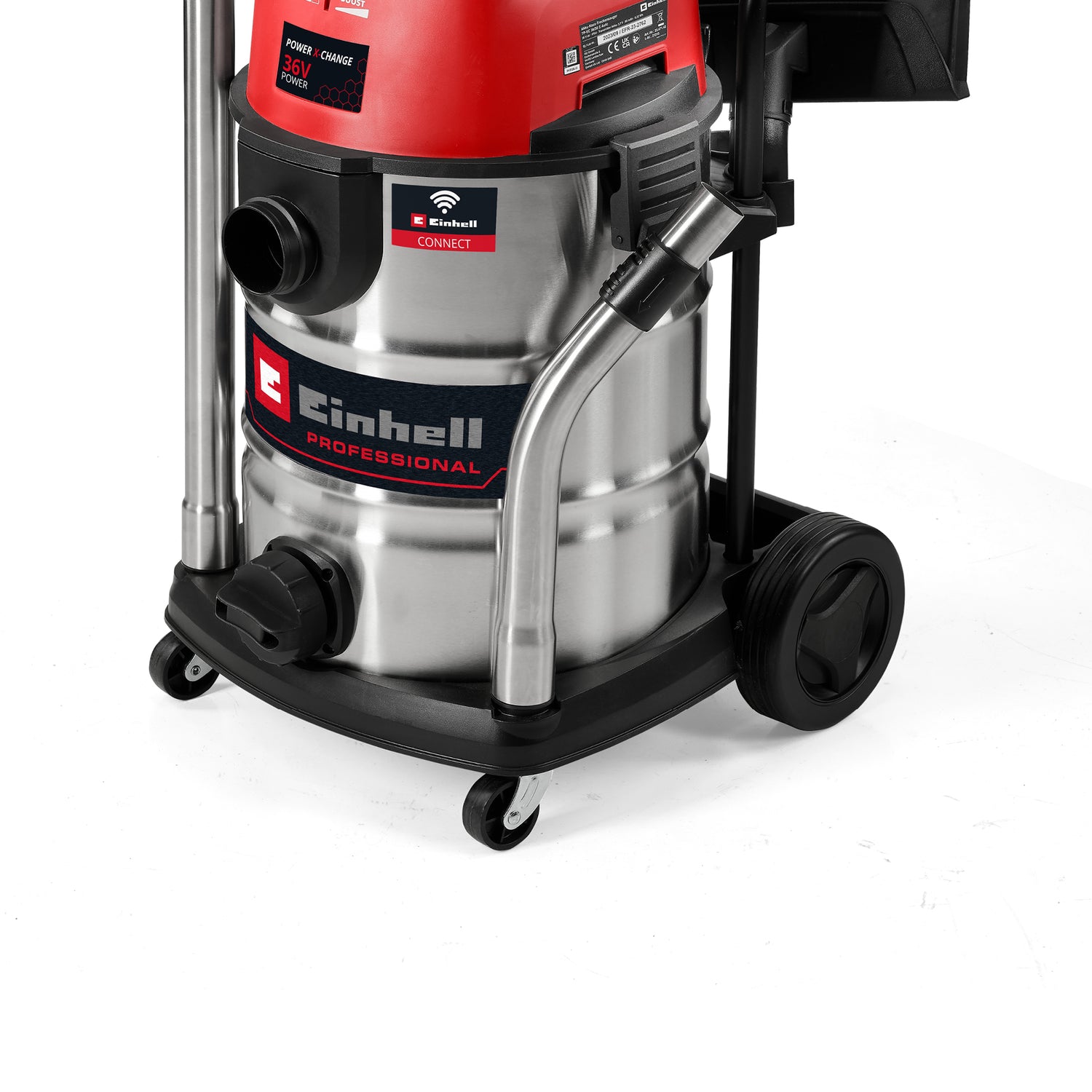 Einhell Professional TP-VC 36/30 S Auto-Solo Power X-Change akkus száraz/nedves porszívó, 36 V, 30 l-es tartály, 150 mbar, automatikus indítás, ECO/BOOST, szűrővel és fúvókákkal, akkumulátor nem tartozék