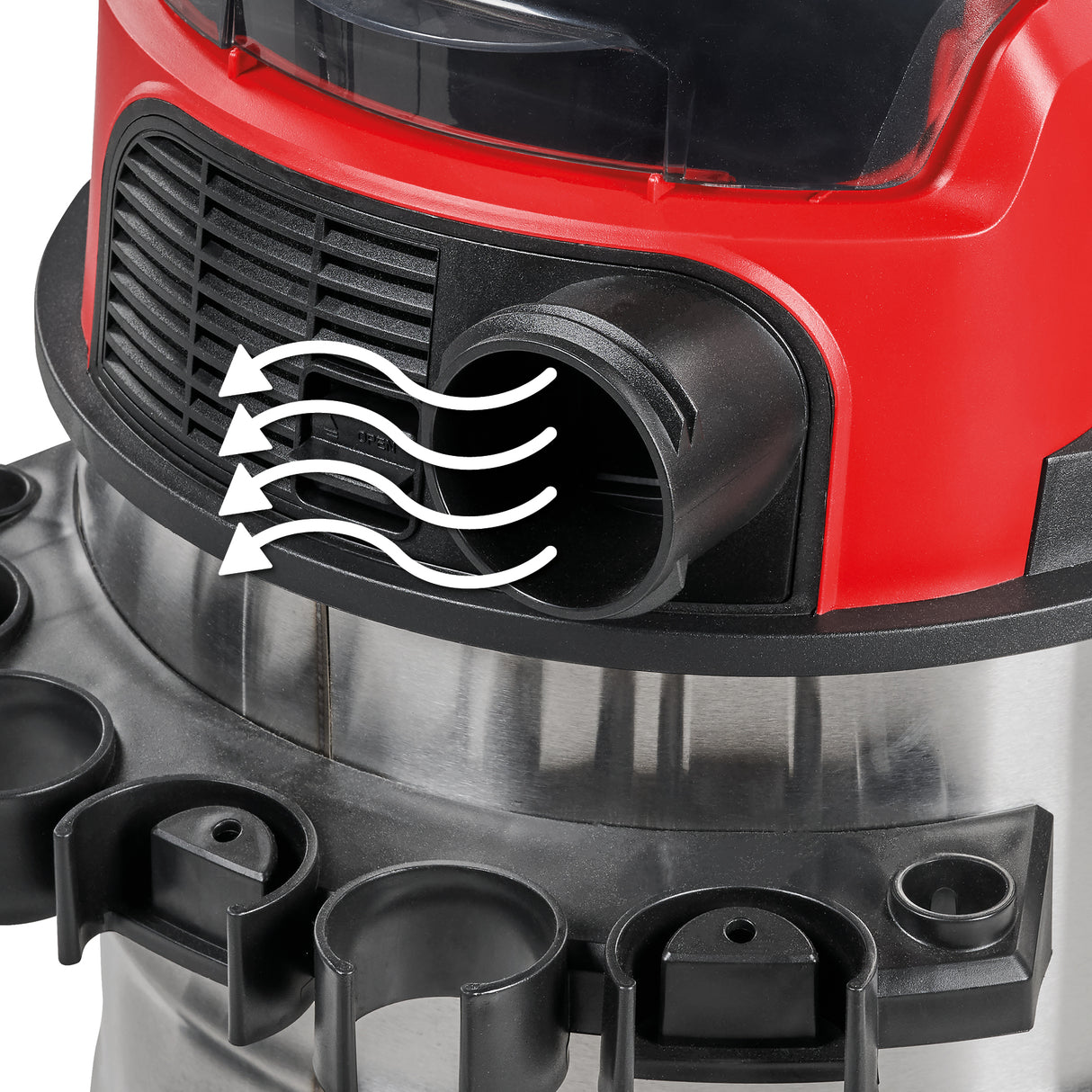 Einhell TE-VC 36/25 Li S-Solo Power X-Change akkus száraz/nedves porszívó (36 V, 25 literes rozsdamentes acél tartály, 150 mbar szívóteljesítmény, szűrők és fúvókák választékával együtt, akkumulátor nélkül)