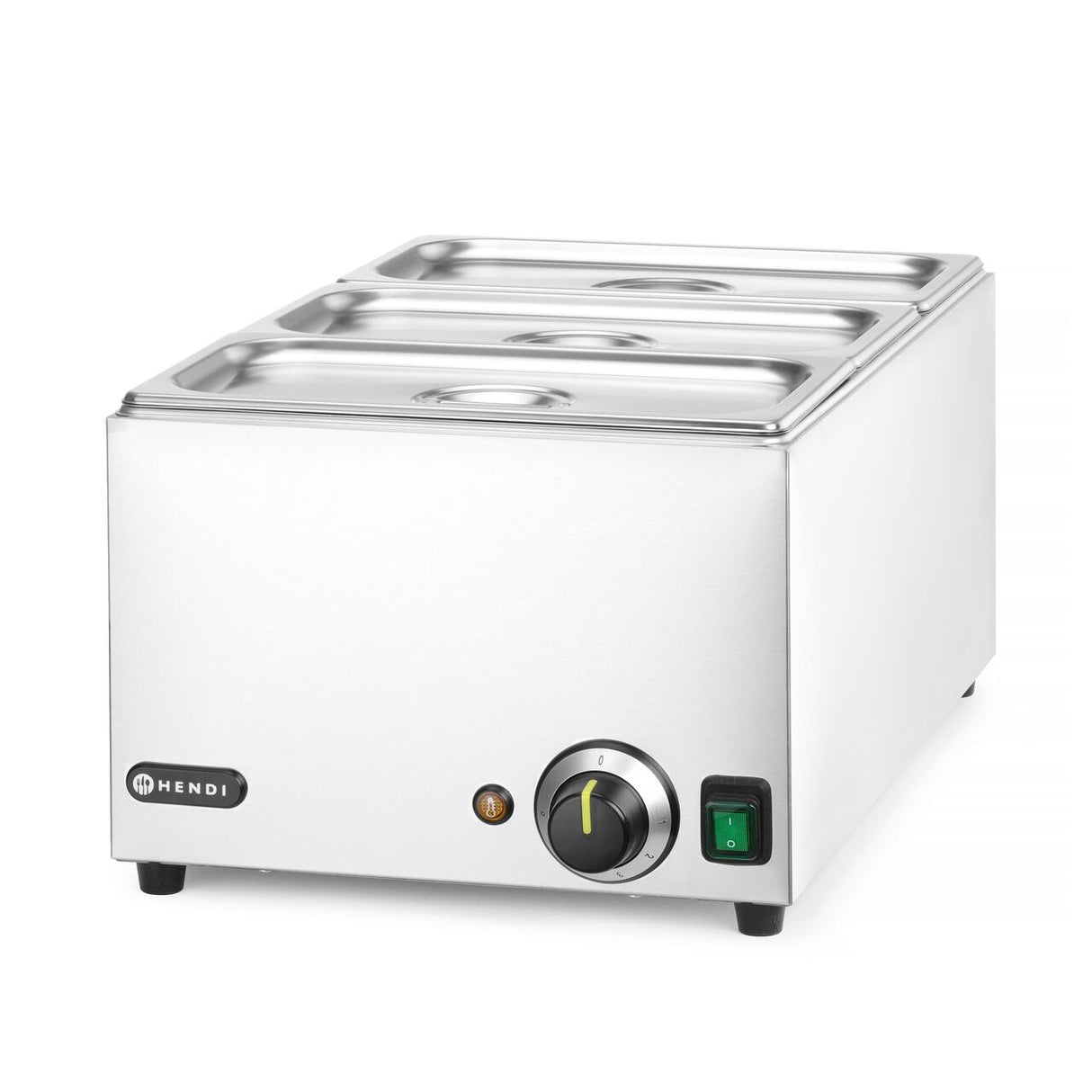 Set: Bain-marie HENDI RANGER + 3x GN 1/3 cu capac, HENDI, GN 1/1, 230V/1000W, 590x332x(H)242mm