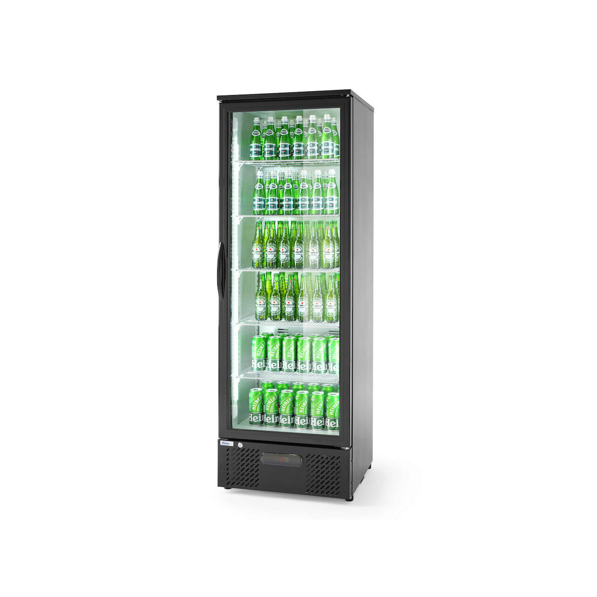 Vitrina frigorifica de prezentare interval temp. 2/10 C, 195 W, corp inox, ARKTIC by Hendi, 600x530x(H)1820 mm 300 Litri, Clasa energetica E